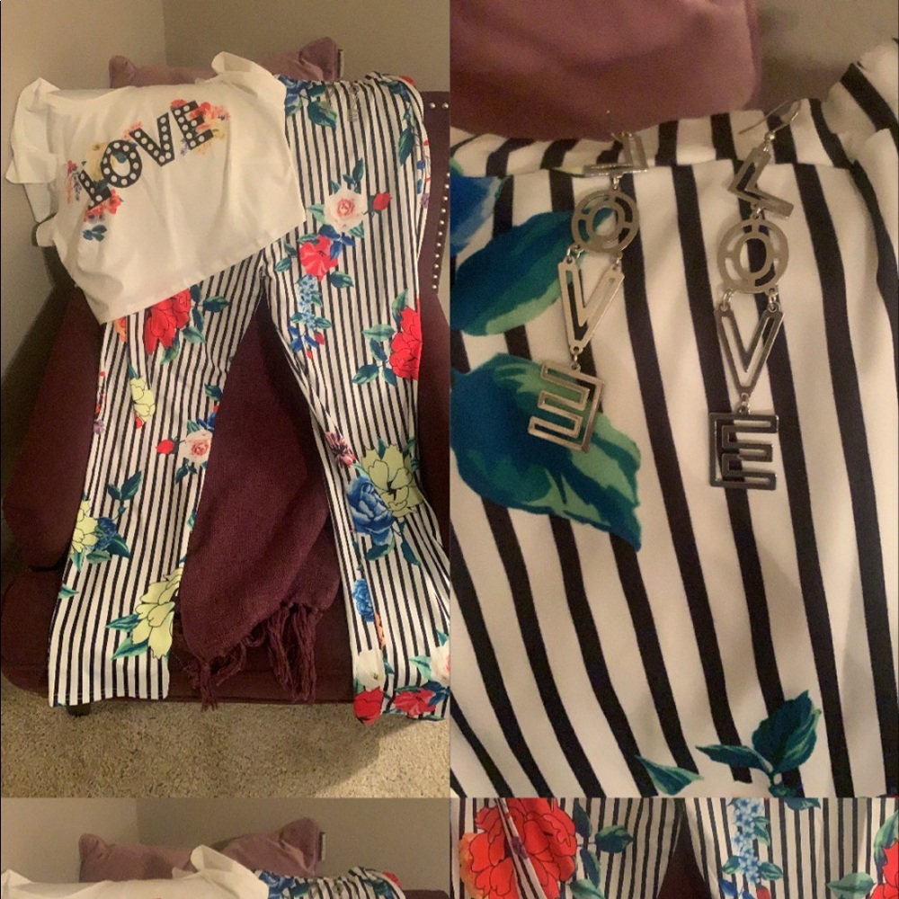 Love outfit with matching earrings